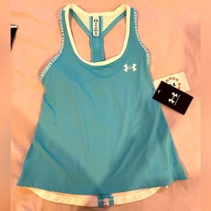 Under Armour girls light blue tank NWT, Youth XS